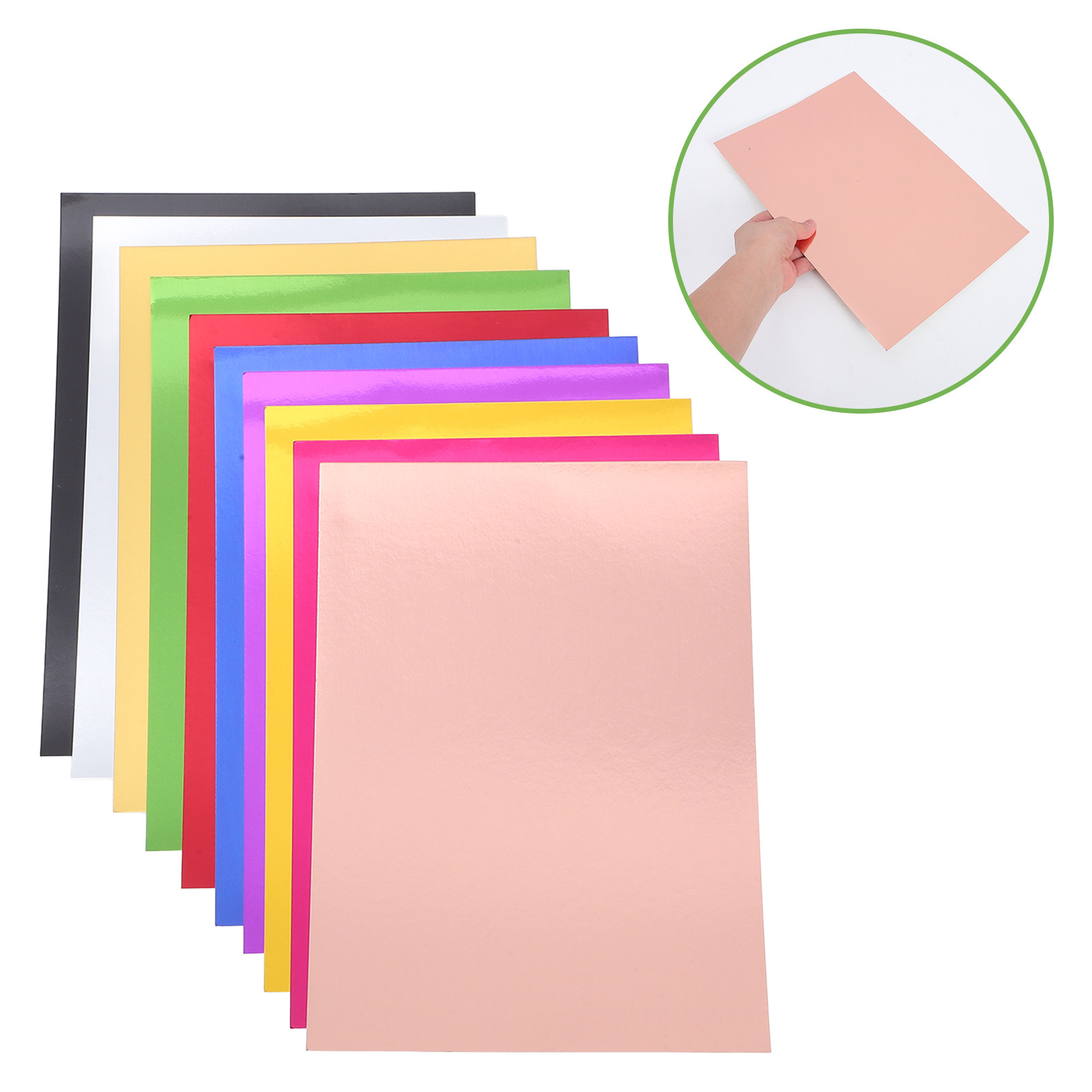 Art Craft For Kindergarten - 20Sheets Metallic Foil Cardstock Paper A4