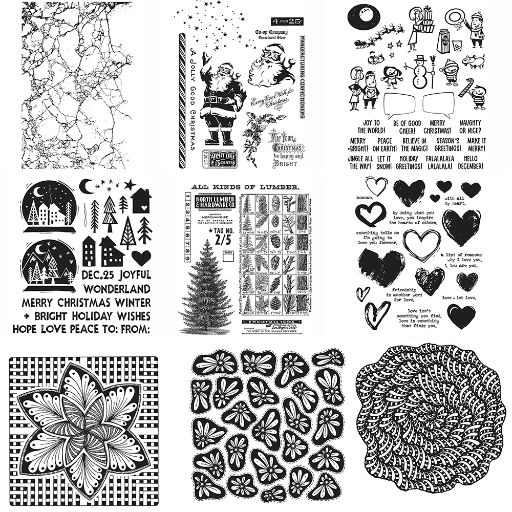 Art And Craft Photos - Chirstmas Tree Flower Clear Stamps For