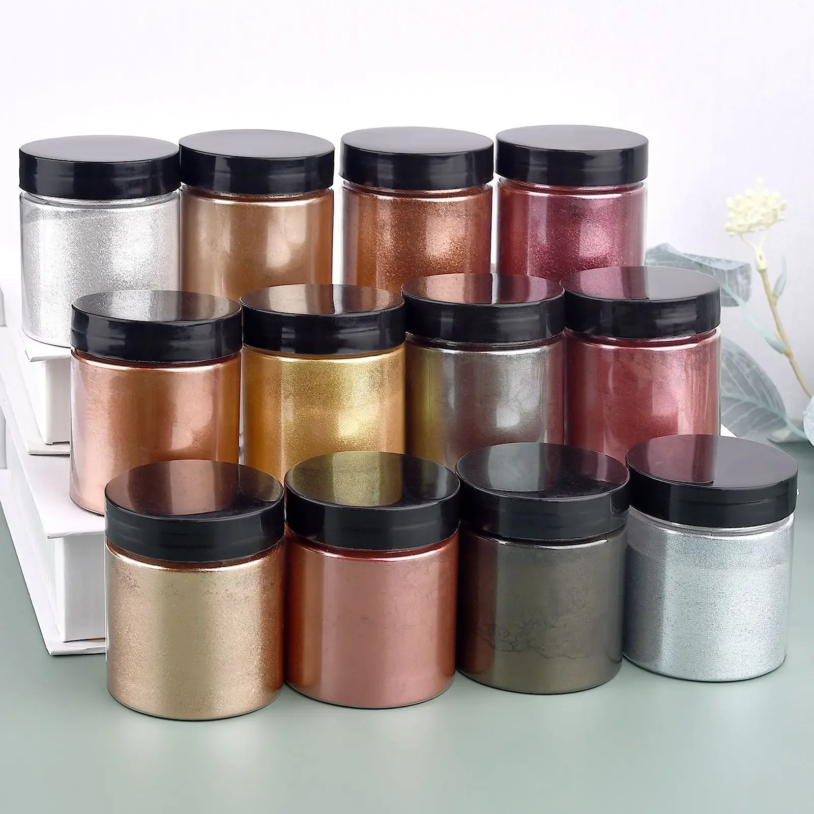 50g/Bottle Metallic Glitter Po - Resin Pigment Powder recension och pris