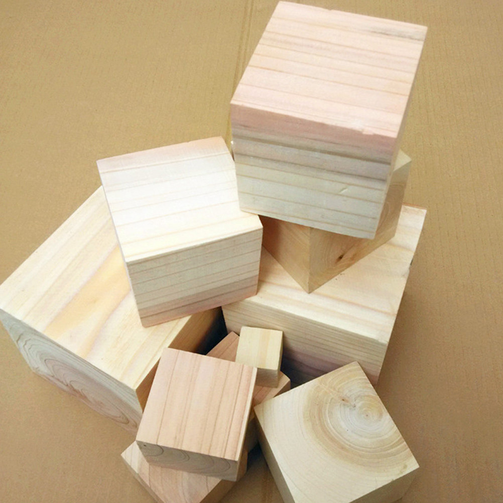 200Pcs Pine Wood Craft Cube Bl - Art Craft Game recension och pris