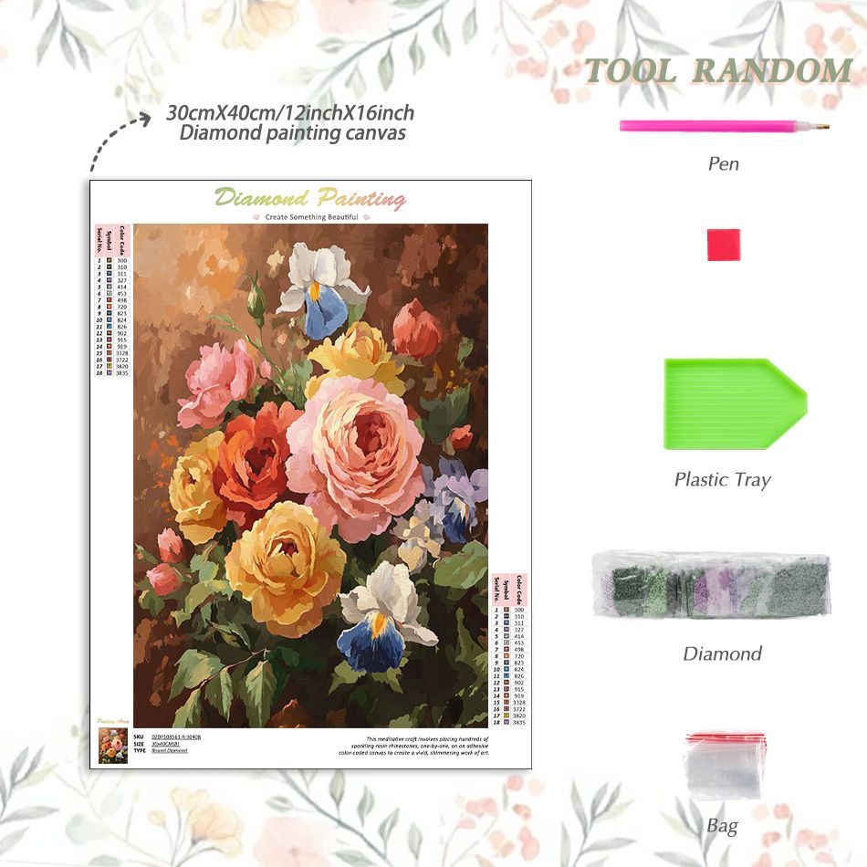 CHENISTORY Flower 5d Diamond P - Art Craft Ideas For Adults recension och pris