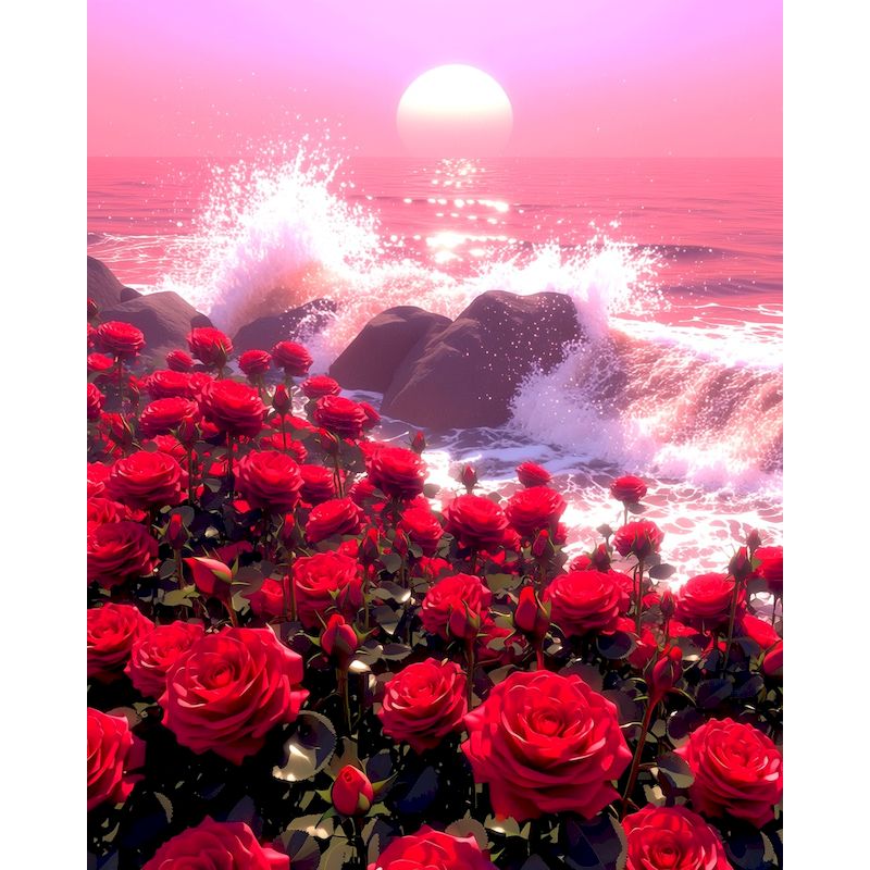 GATYZTORY Seaside Rose Paintin - Art Craft Ideas For Adults recension och pris