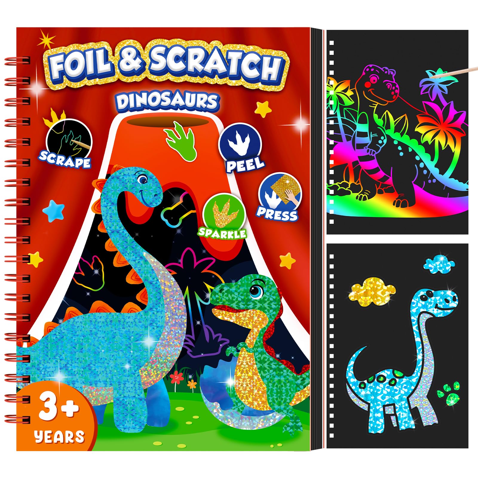 Dinosaur Scratch Art Book for  - Art Craft Dinosaurs recension och pris