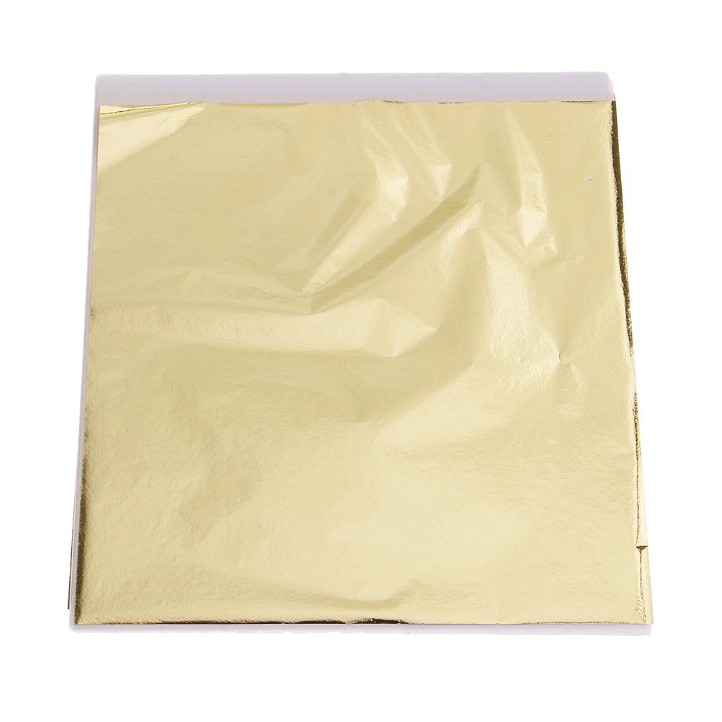100x 14cm Gold Leaf Sheets Gil - Art Craft Paper recension och pris
