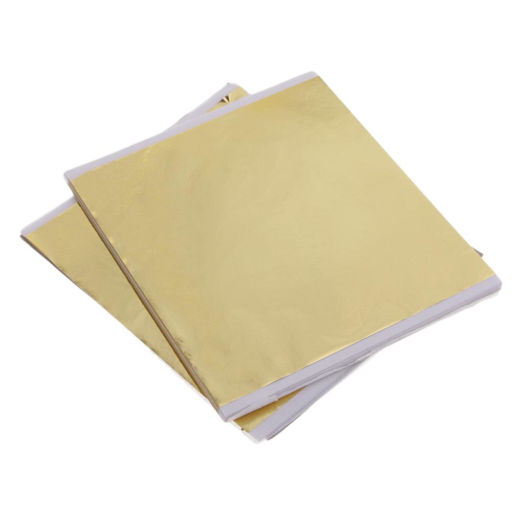 100x 14cm Gold Leaf Sheets Gil - Art Craft Paper recension och pris