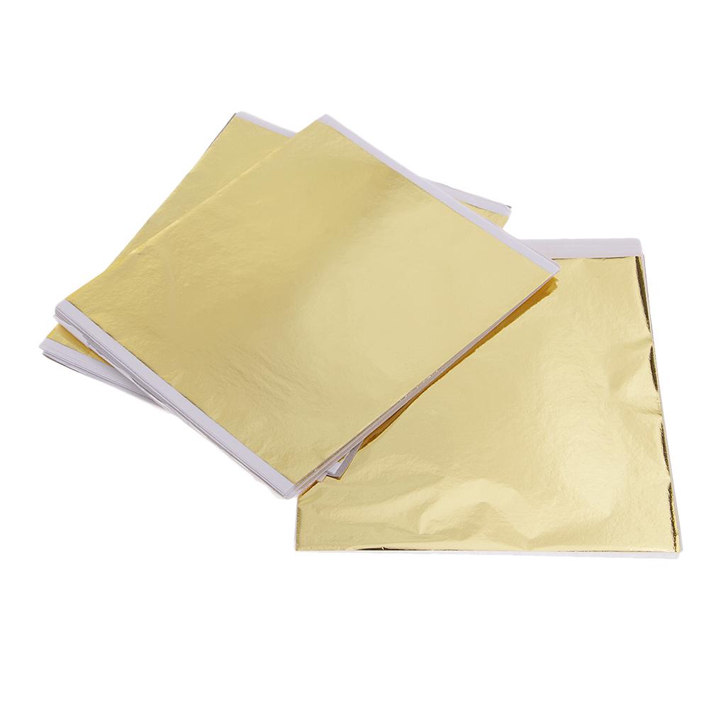 100x 14cm Gold Leaf Sheets Gil - Art Craft Paper recension och pris