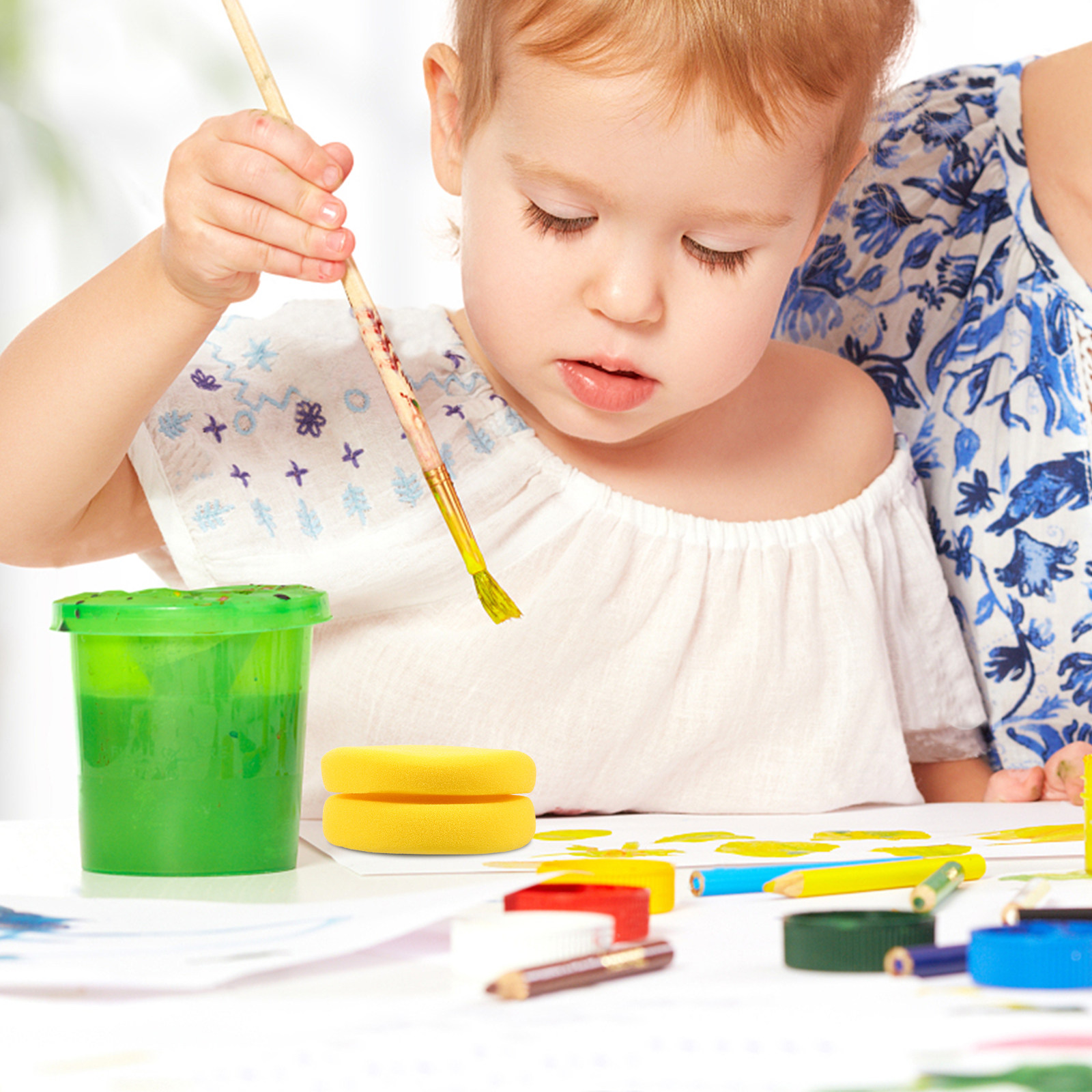 2Pcs Children Painting Sponge  - Art Craft For Kindergarten recension och pris