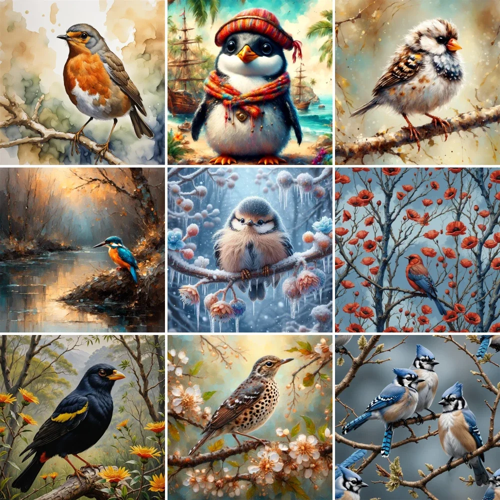 Bird Penguin Kingfisher Paint  - Art Craft Ideas For Adults recension och pris