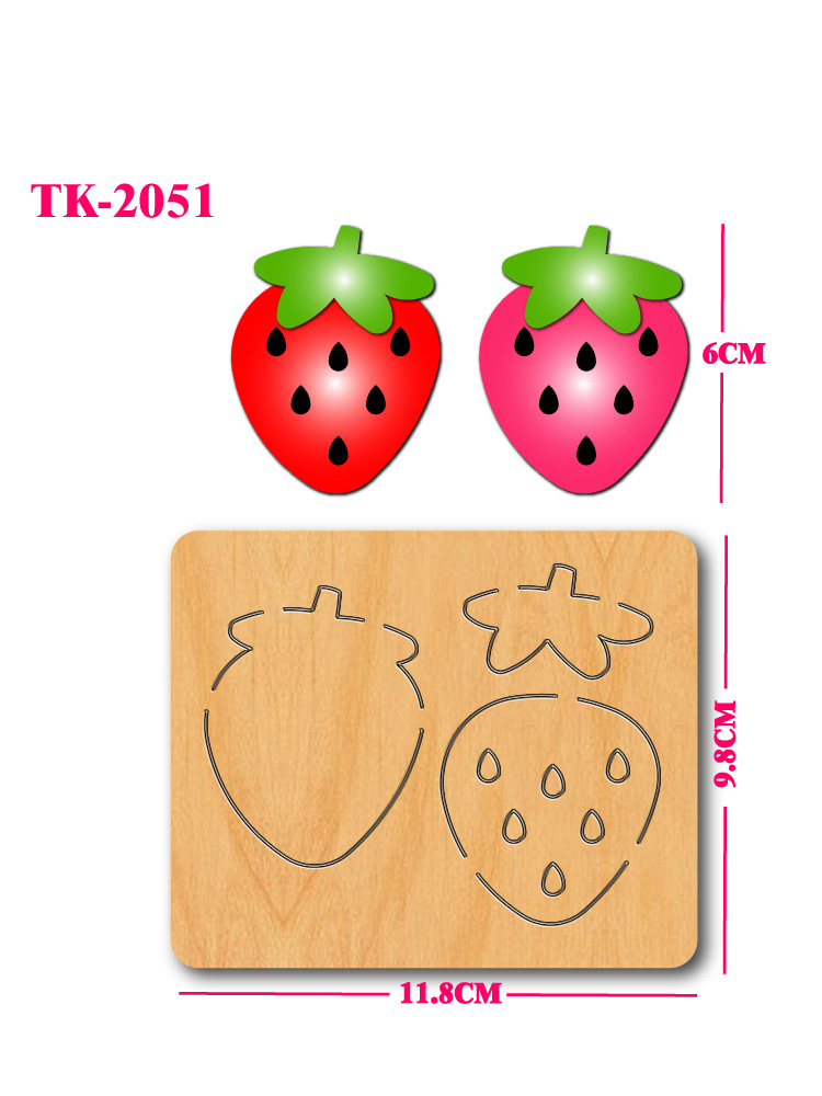 Strawberry wooden cutting mold - Art And Craft Exclusives recension och pris