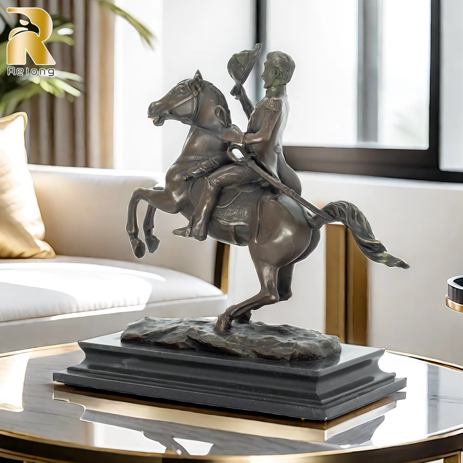 Bronze Ridding Horse Sculpture - Art Craft Horse recension och pris