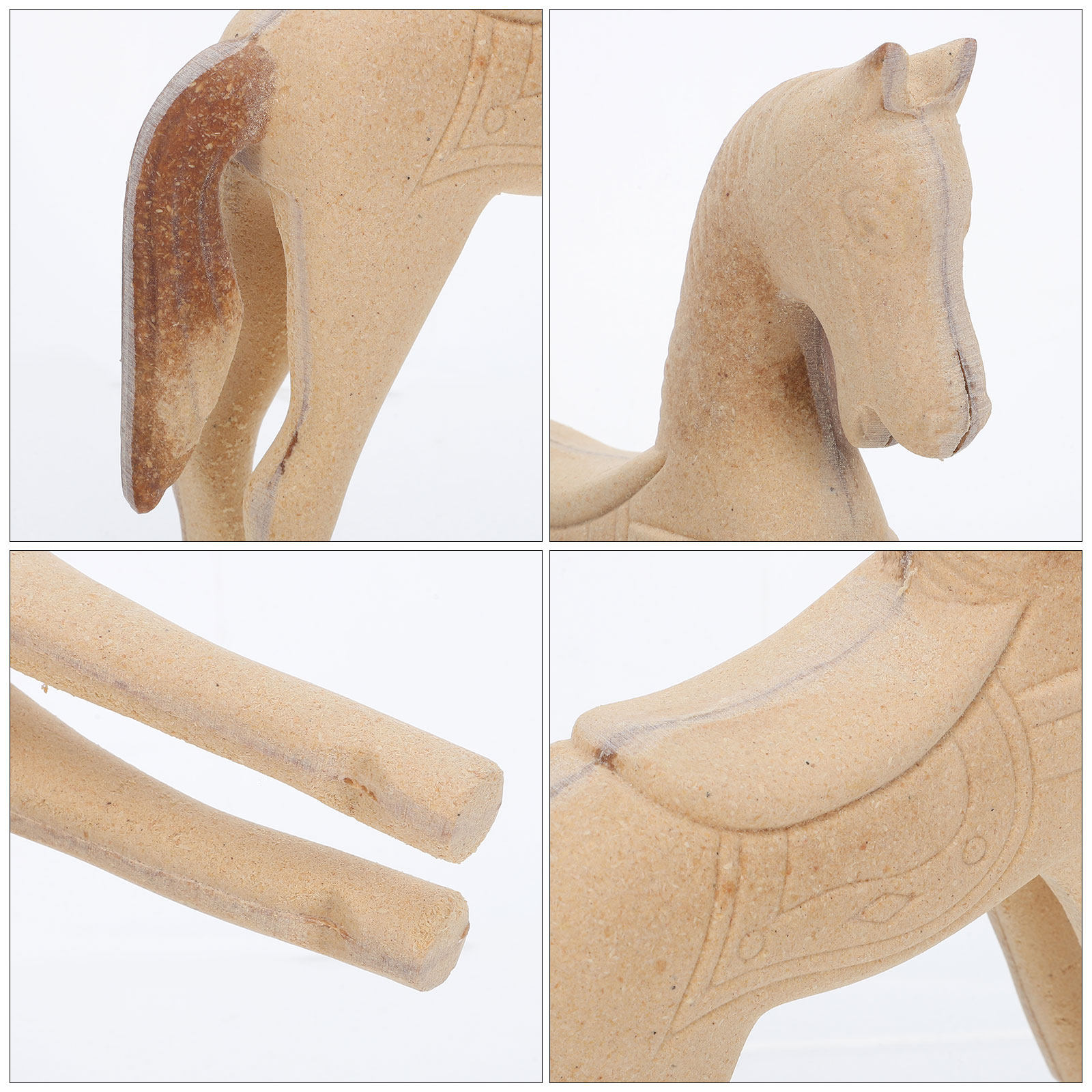 Unfinished Wooden Horse Carvin - Art Craft Horse recension och pris