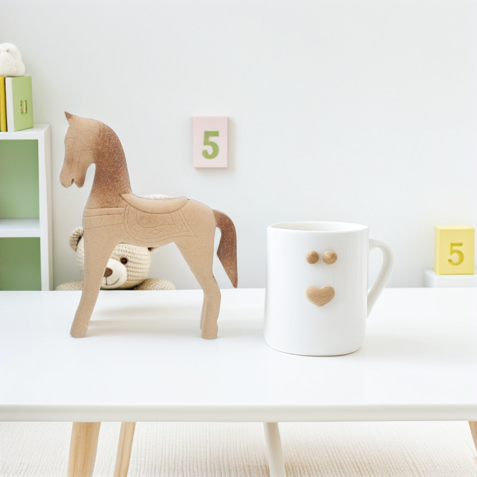 Unfinished Wooden Horse Carvin - Art Craft Horse recension och pris