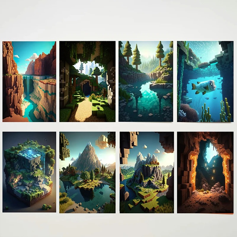 M-Minecraft Poster Mine Game P - Art Craft Game recension och pris