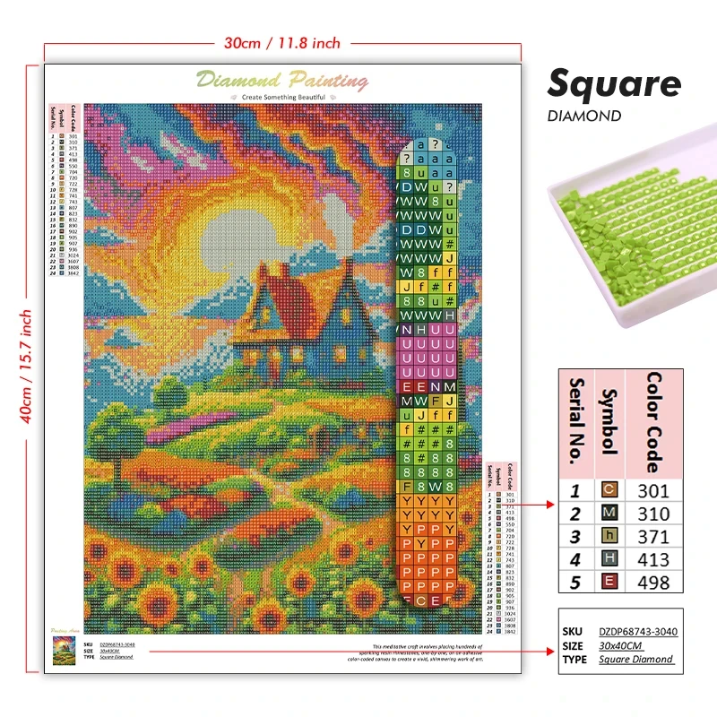 5D DIY Diamond Painting Kit Se - Art And Craft Sunglasses recension och pris