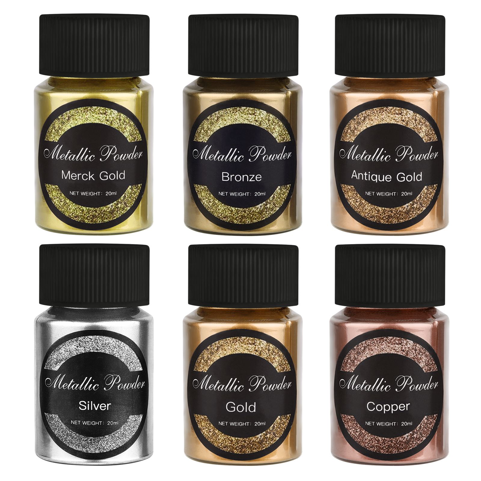 20ml/Bottle Metallic Glitter P - Resin Pigment Powder recension och pris
